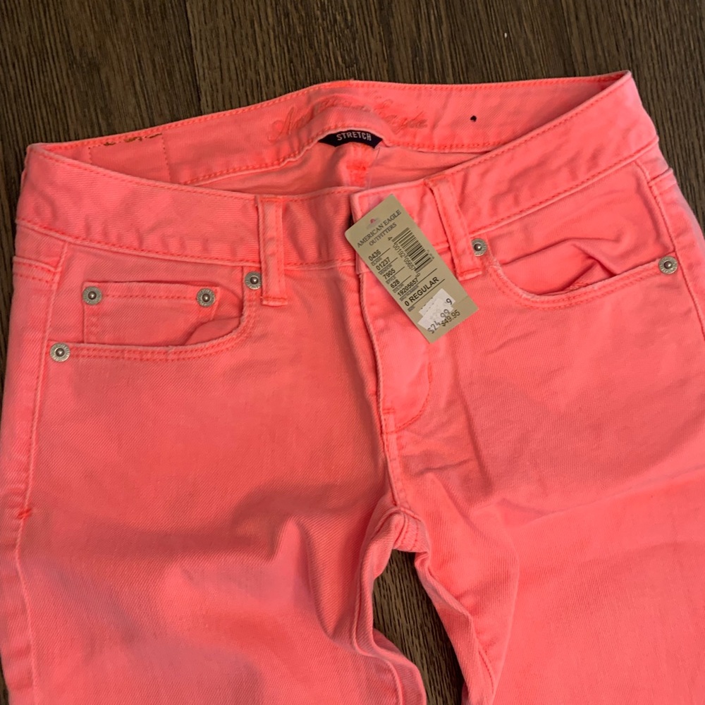 American Eagle Hot Pink Skinny Jeans Size 0